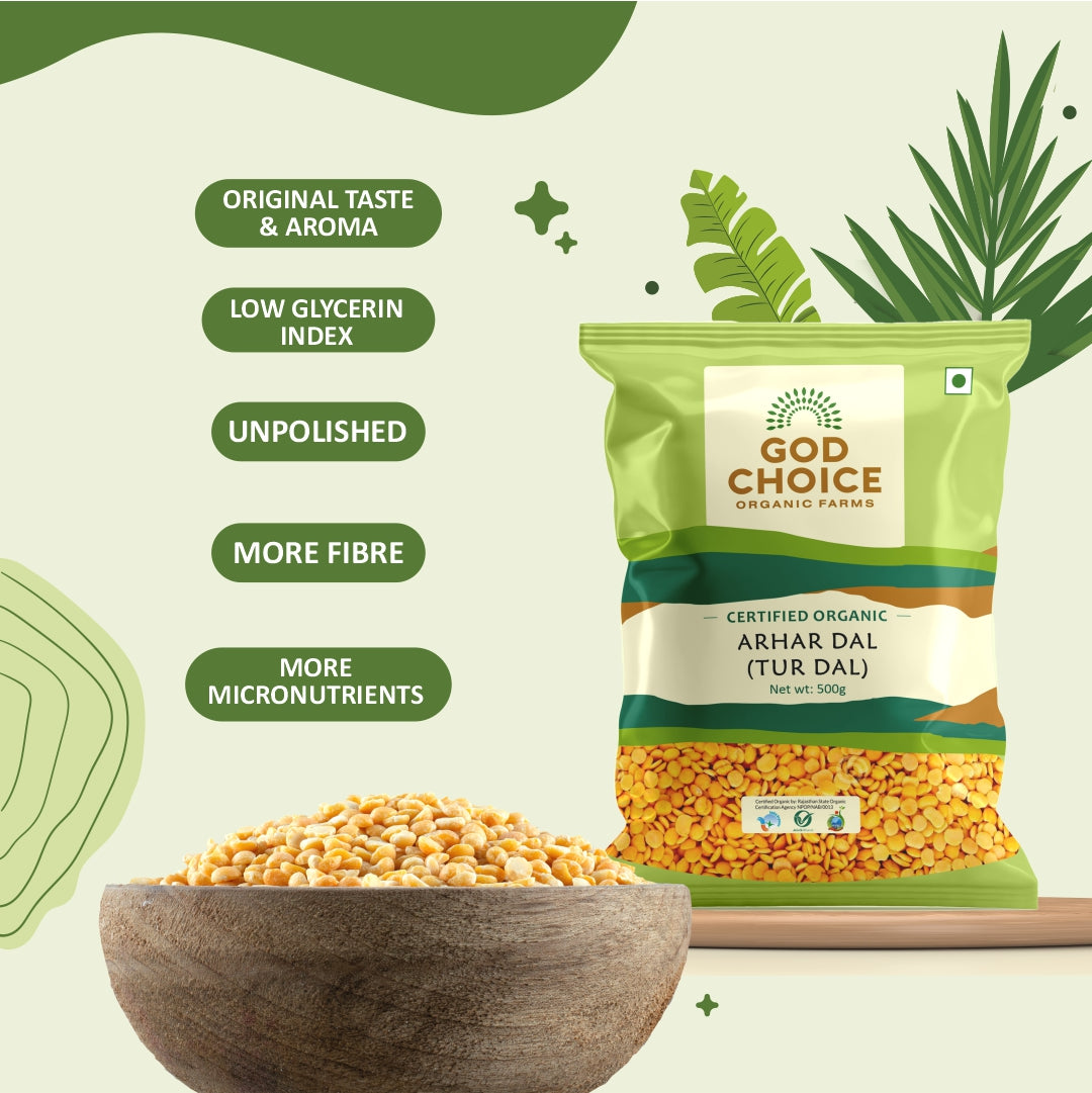 Arhar Dal | Certified Organic | Unpolished | Pesticides Free
