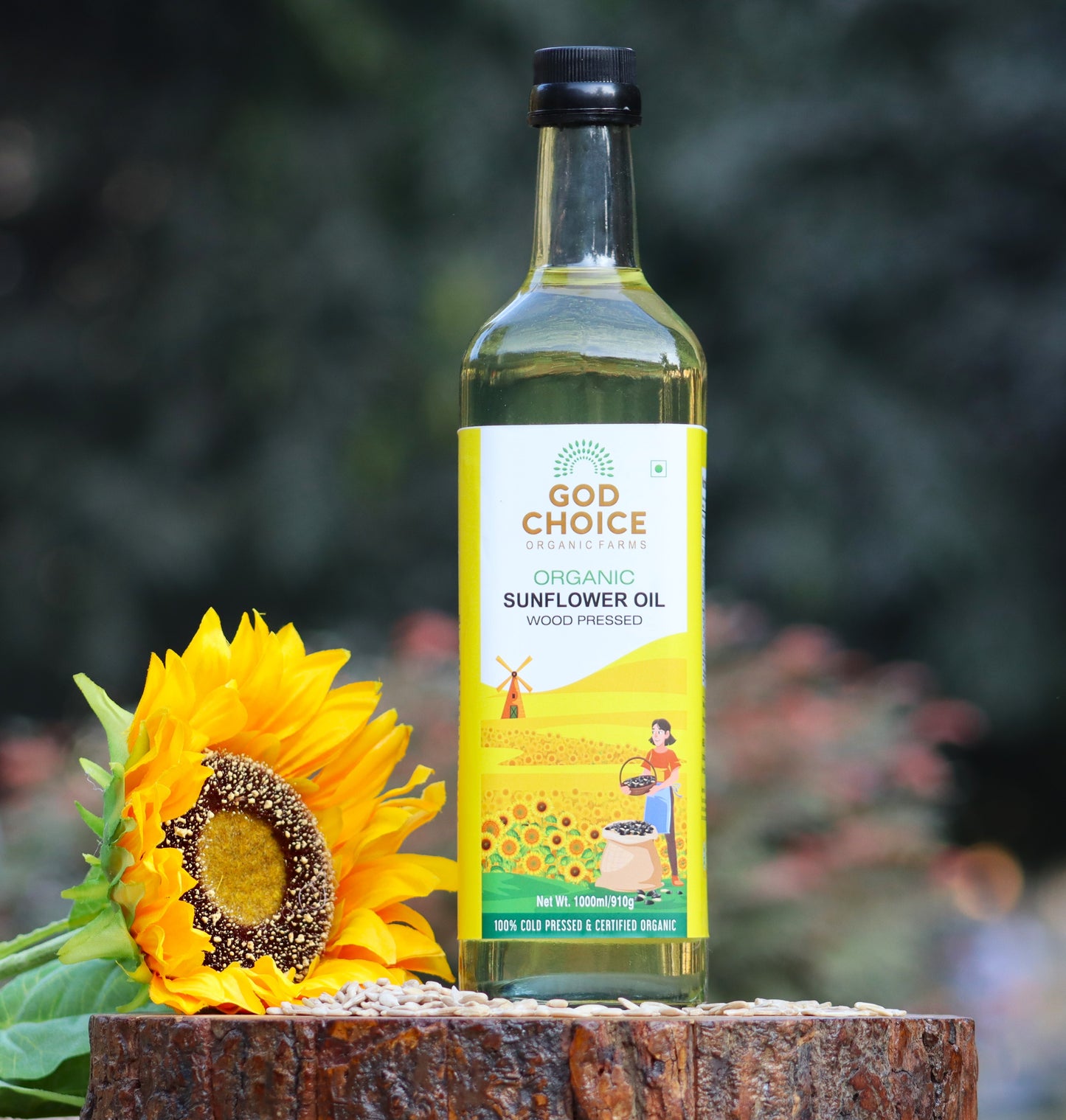 Organic Sunflower Oil | Wood Pressed | Single-Filtered