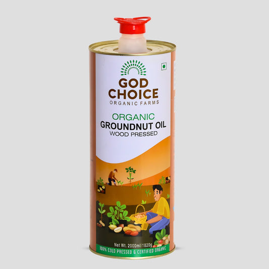 Organic Groundnut Oil | Wood Pressed |Single-Filtered