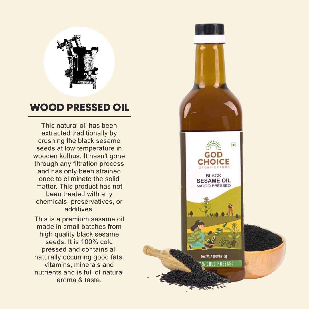 Black Sesame Oil | Wood pressed | Single-Filtered