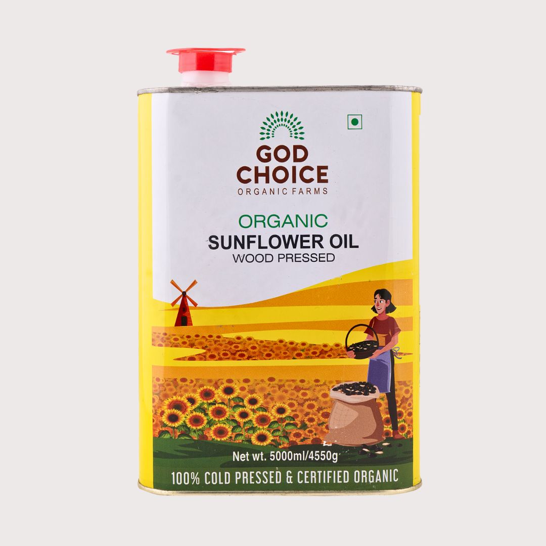 Organic Sunflower Oil | Wood Pressed | Single-Filtered