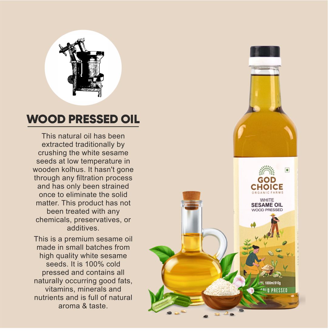 White Sesame Oil | Wood pressed | Single-Filtered