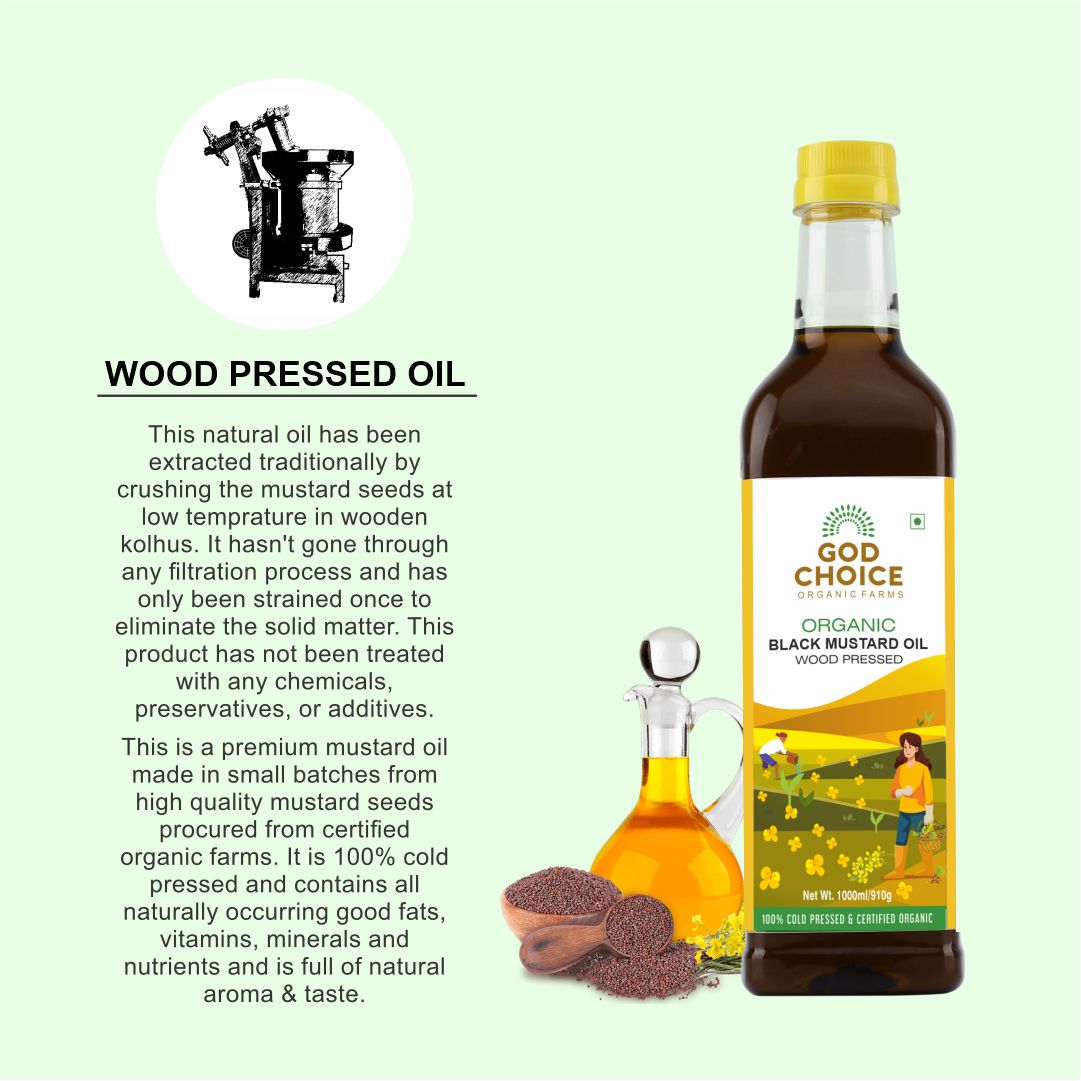 Organic Black Mustard Oil | Wood pressed | Single-Filtered